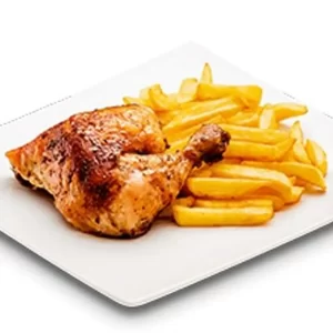 Pollo Asado con Papas Fritas